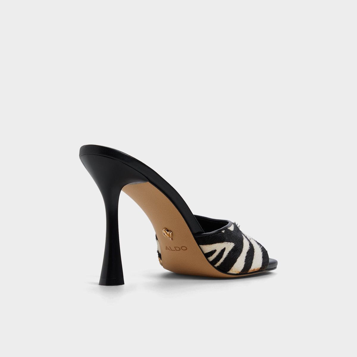 Evadalia White/Black Women's Heeled mules - Heeled mule | Aldo Premium