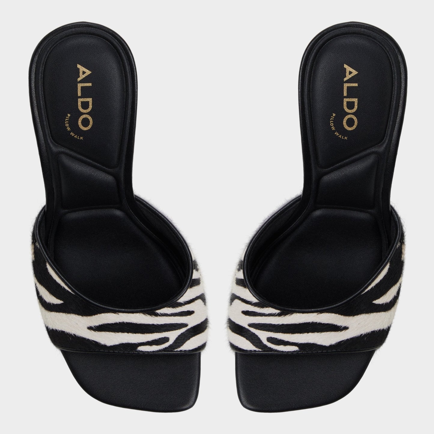 Evadalia White/Black Women's Heeled mules - Heeled mule | Aldo Premium