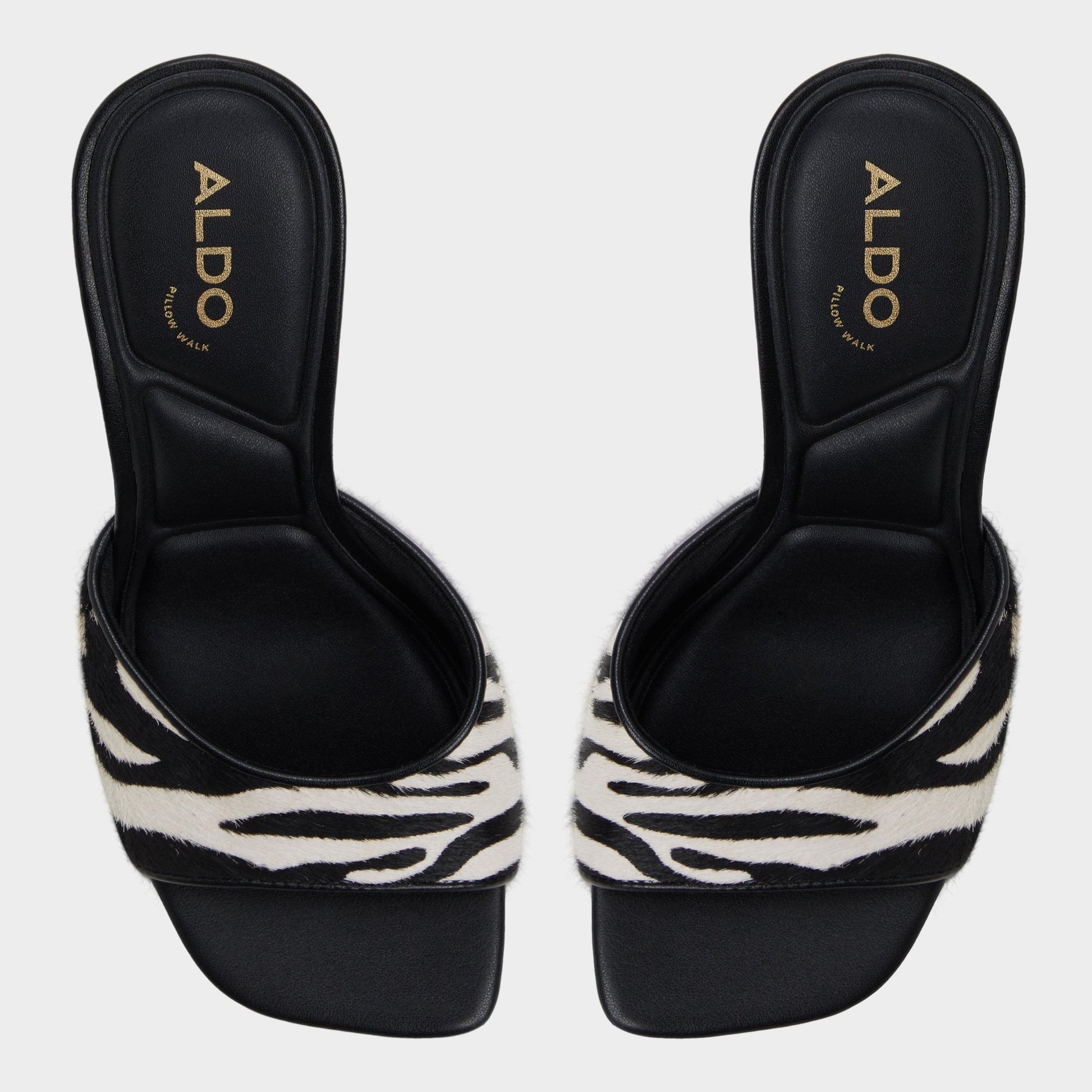 Evadalia White/Black Women's Heeled mules - Heeled mule | Aldo Premium