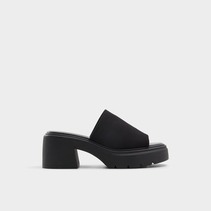 Harrietta Black Women's Wedges - Heeled mule, Block heel | Aldo New