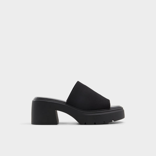 Harrietta Black Women's Wedges - Heeled mule, Block heel | Aldo New