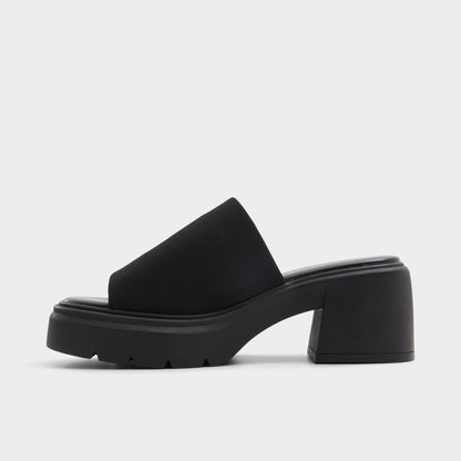 Harrietta Black Women's Wedges - Heeled mule, Block heel | Aldo New