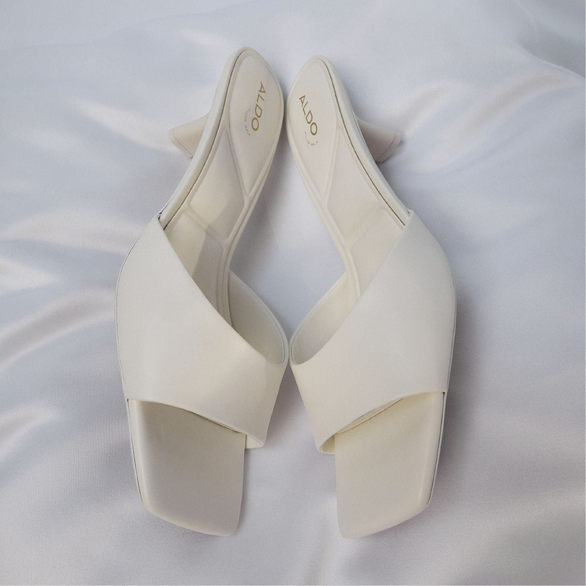 Enchanting White Women's Heeled mules - Heeled mule, Kitten heel | Aldo Trending