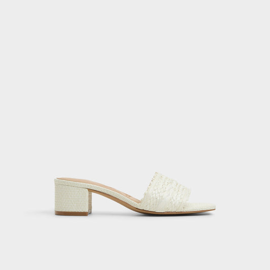 Claudina White/Bone Women's Block heels - Heeled mule, Block heel | Aldo Best Seller