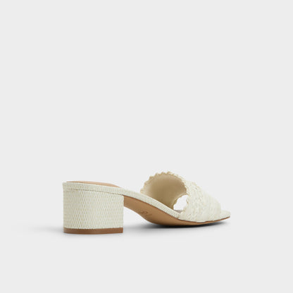 Claudina White/Bone Women's Block heels - Heeled mule, Block heel | Aldo Best Seller