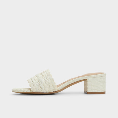 Claudina White/Bone Women's Block heels - Heeled mule, Block heel | Aldo Best Seller