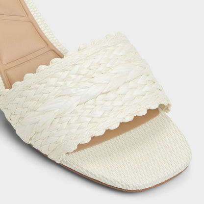 Claudina White/Bone Women's Block heels - Heeled mule, Block heel | Aldo Best Seller