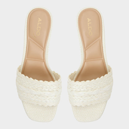 Claudina White/Bone Women's Block heels - Heeled mule, Block heel | Aldo Best Seller