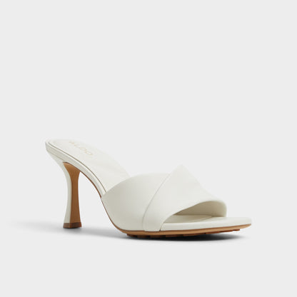 Lyhanna White/Bone Women's Heeled mules - Heeled mule, Stiletto heel | Aldo Recommended