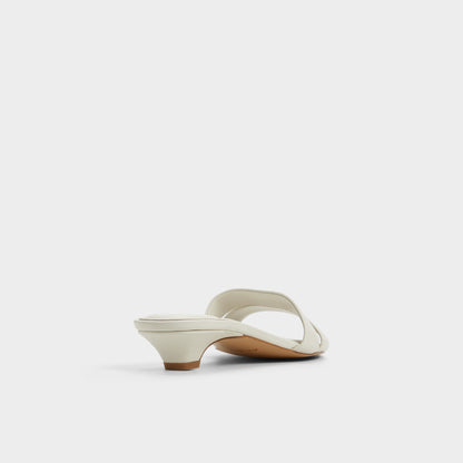 Scarletta White/Bone Women's Mule slides - Heeled mule, Kitten heel | Aldo Classic