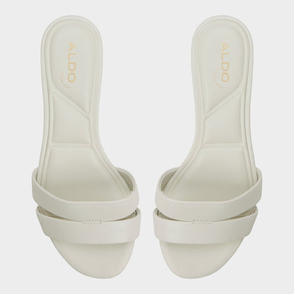 Scarletta White/Bone Women's Mule slides - Heeled mule, Kitten heel | Aldo Classic