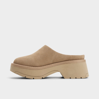 Academia Beige Women's Cold Weather Shoes - Heeled mule, Lug sole | Aldo Essential