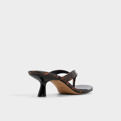 Jump in Open Brown - Heeled flip flop, Kitten heel | Aldo Premium