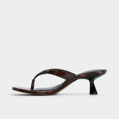 Jump in Open Brown - Heeled flip flop, Kitten heel | Aldo Premium