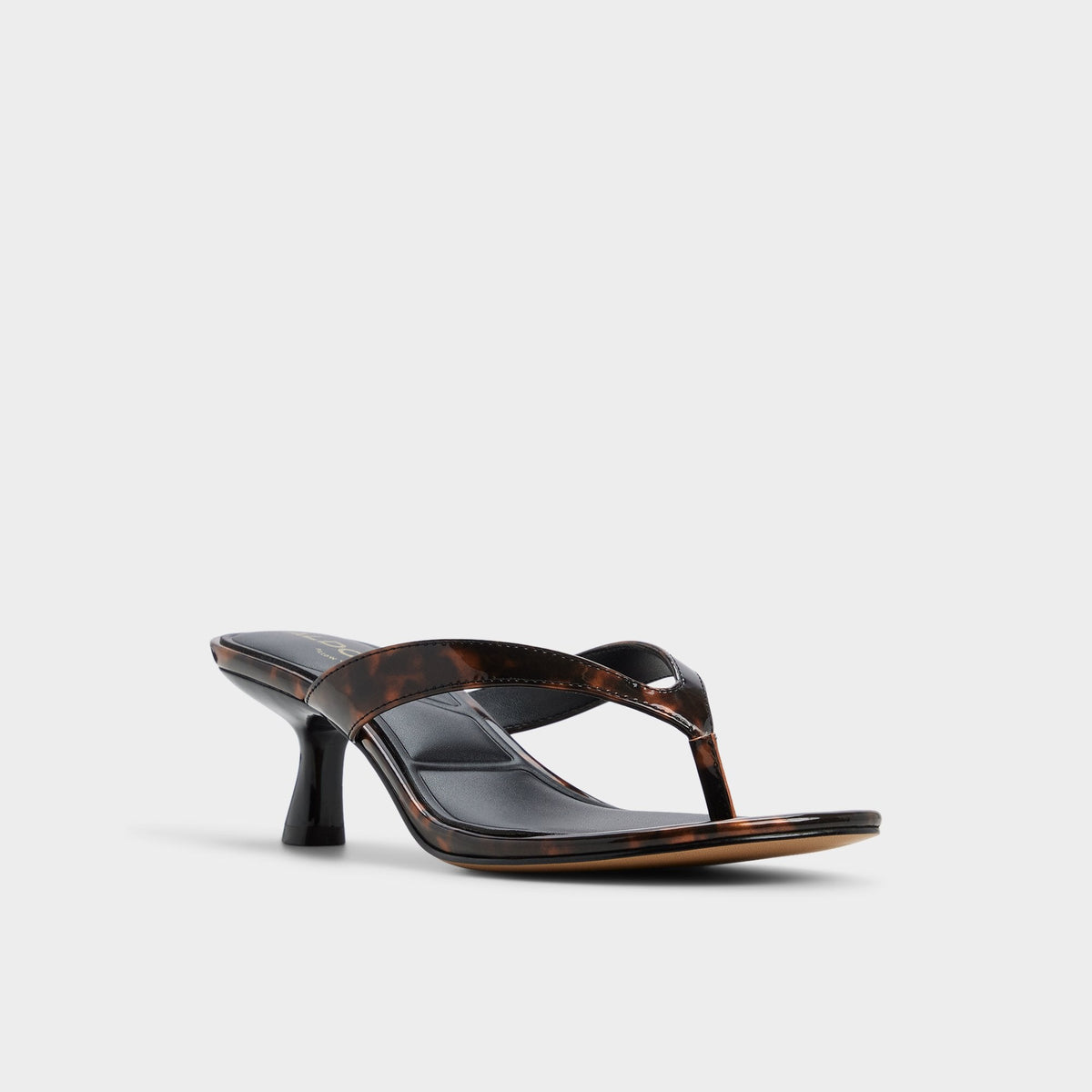 Jump in Open Brown - Heeled flip flop, Kitten heel | Aldo Premium