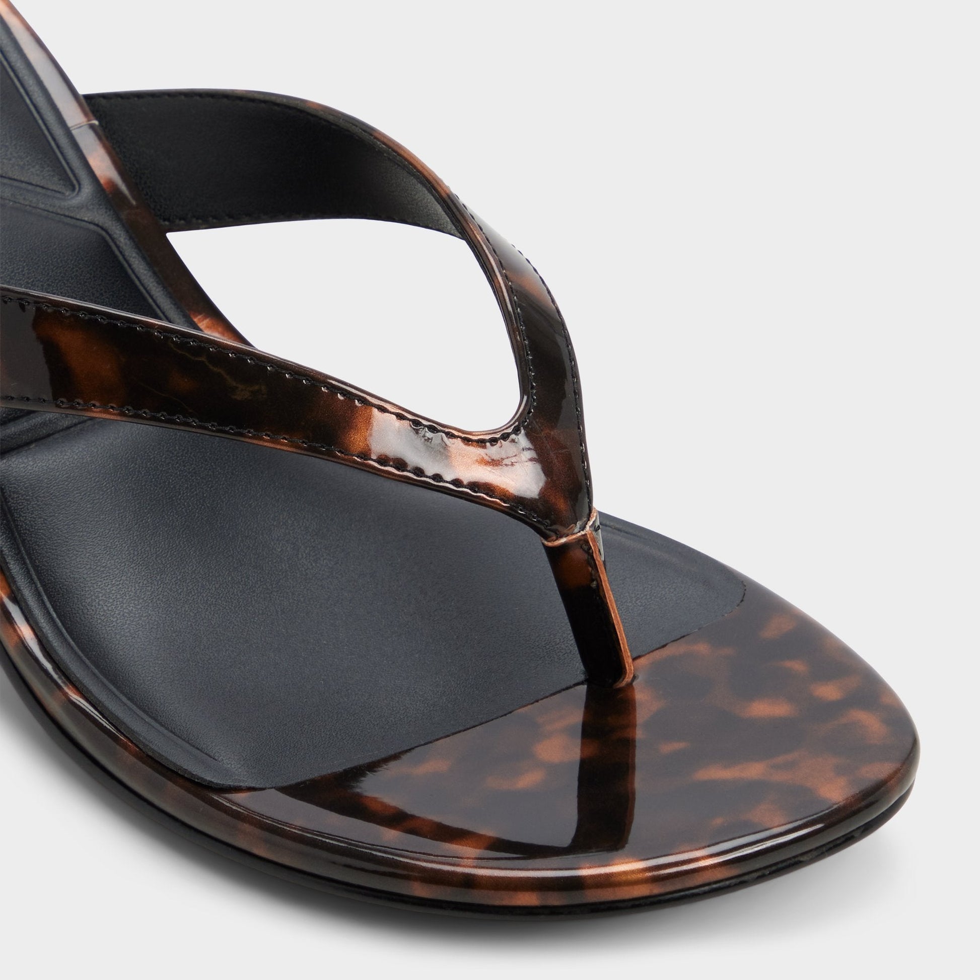 Jump in Open Brown - Heeled flip flop, Kitten heel | Aldo Premium