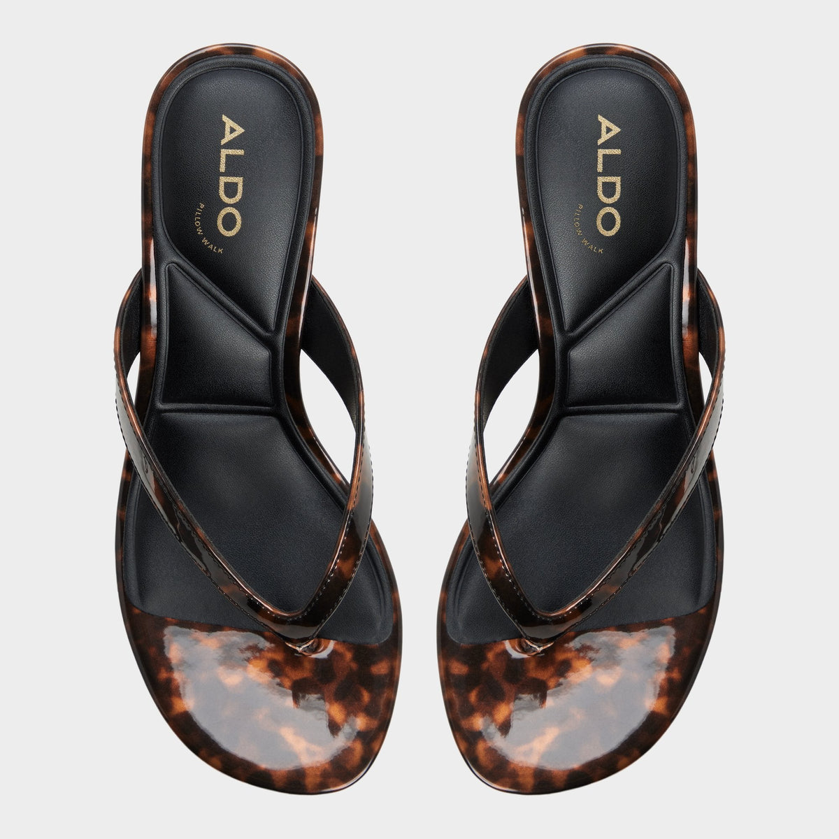 Jump in Open Brown - Heeled flip flop, Kitten heel | Aldo Premium