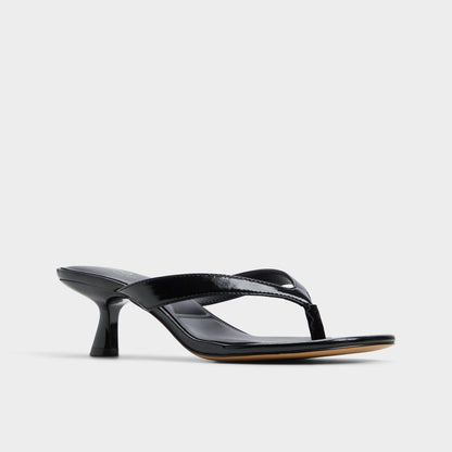 Jump Black Women's Strappy sandals - Heeled flip flop, Kitten heel | Aldo New