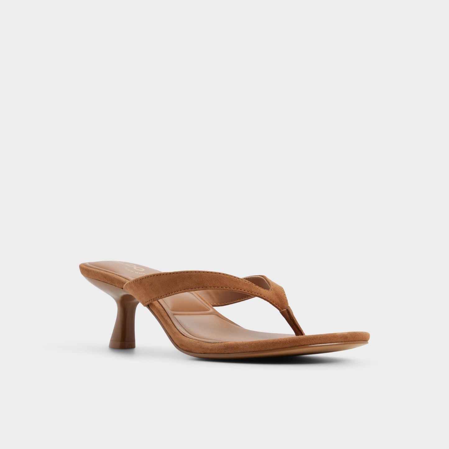 Jump in Medium Brown - Heeled flip flop, Kitten heel | Aldo Featured