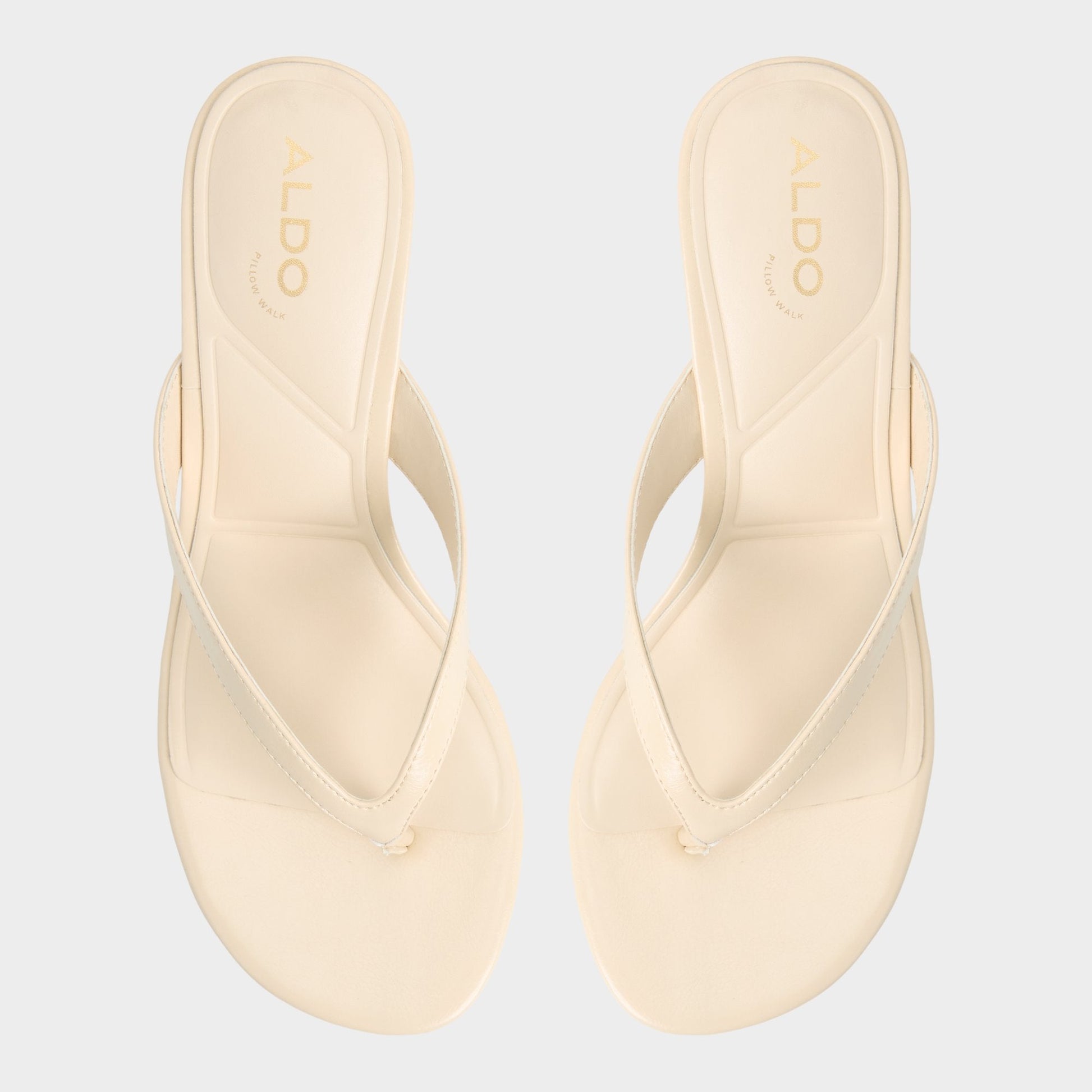 Jump in Cream - Heeled flip flop, Kitten heel | Aldo Trending