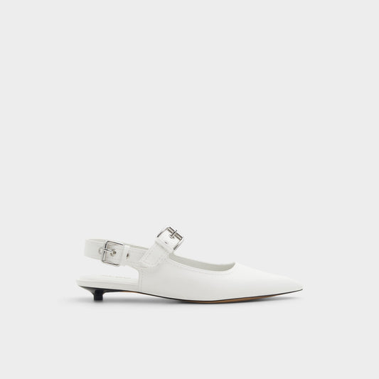 Kellya White Women's Slingbacks - Sling back high heel, Kitten heel | Aldo Classic