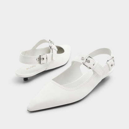 Kellya White Women's Slingbacks - Sling back high heel, Kitten heel | Aldo Classic