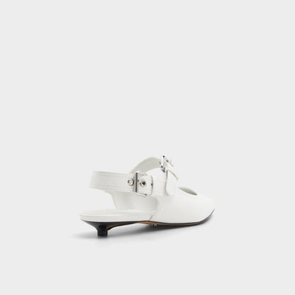 Kellya White Women's Slingbacks - Sling back high heel, Kitten heel | Aldo Classic