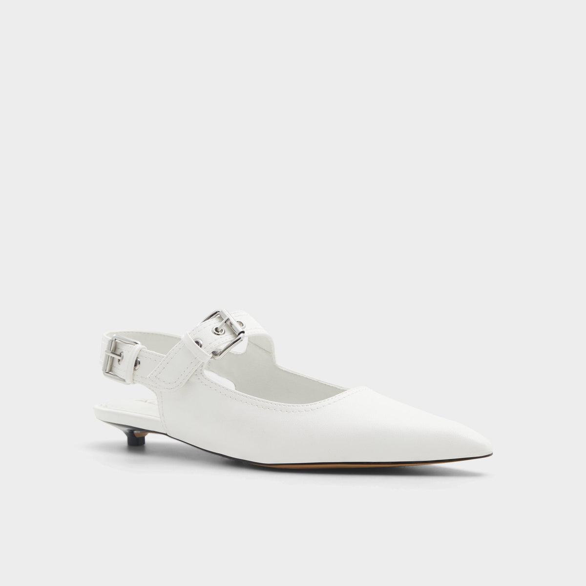 Kellya White Women's Slingbacks - Sling back high heel, Kitten heel | Aldo Classic
