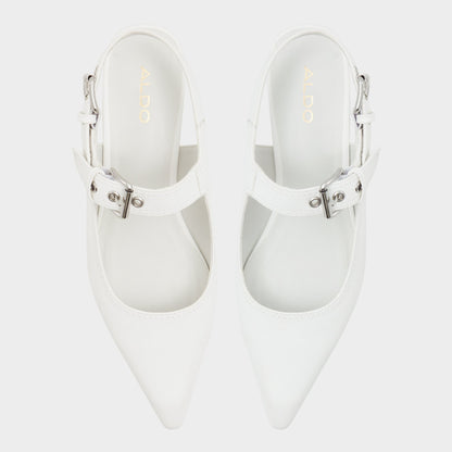 Kellya White Women's Slingbacks - Sling back high heel, Kitten heel | Aldo Classic