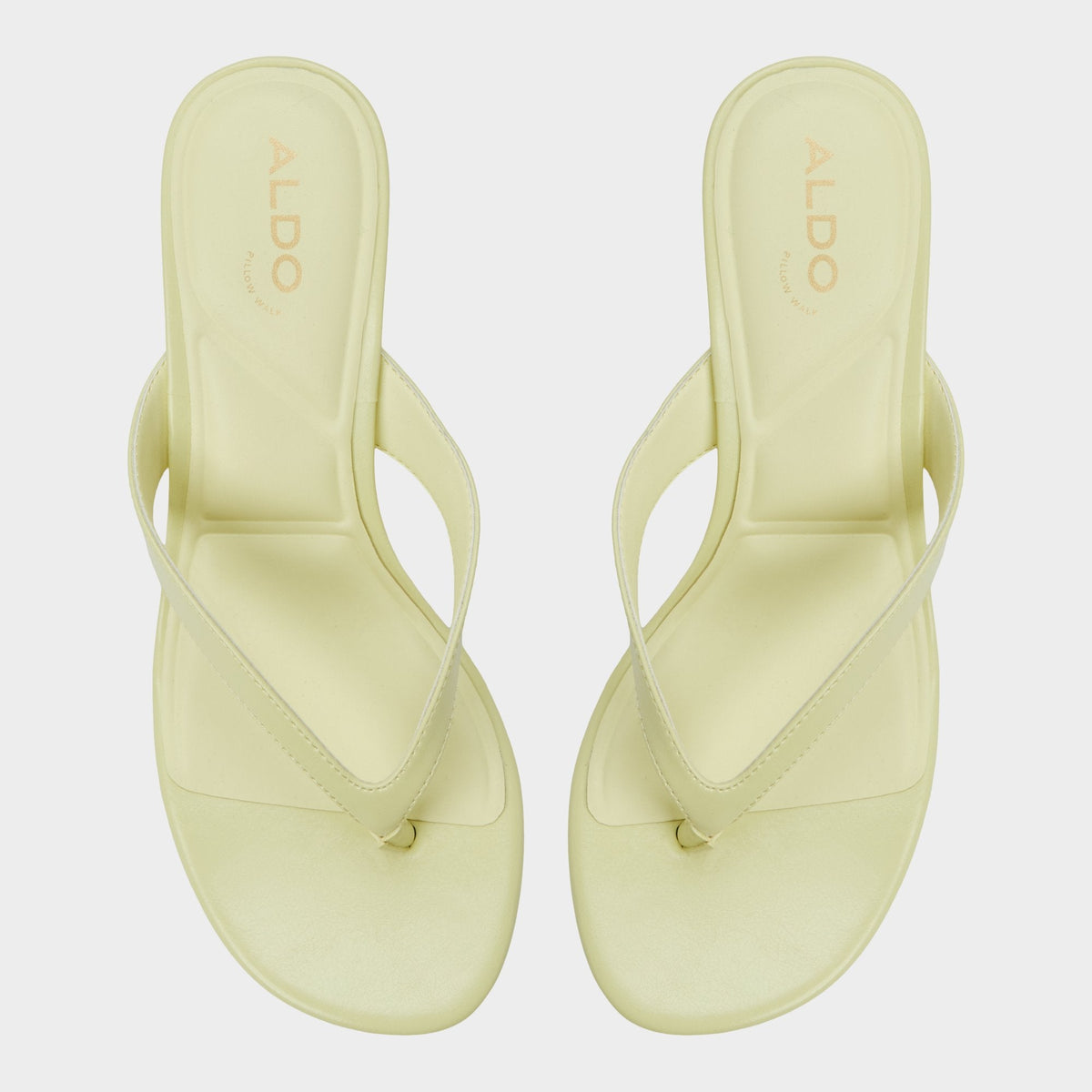 Jump Other Yellow Women's Strappy sandals - Heeled flip flop, Kitten heel | Aldo Premium