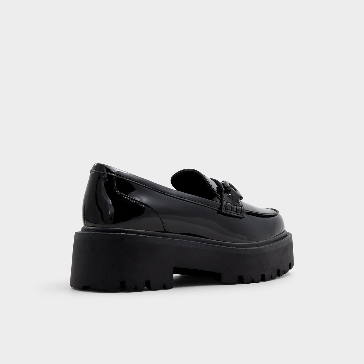 Oneameth Black Synthetic Patent Women's Loafers & Oxfords - Loafer, Lug sole | Aldo Popular