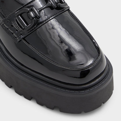 Oneameth Black Synthetic Patent Women's Loafers & Oxfords - Loafer, Lug sole | Aldo Popular