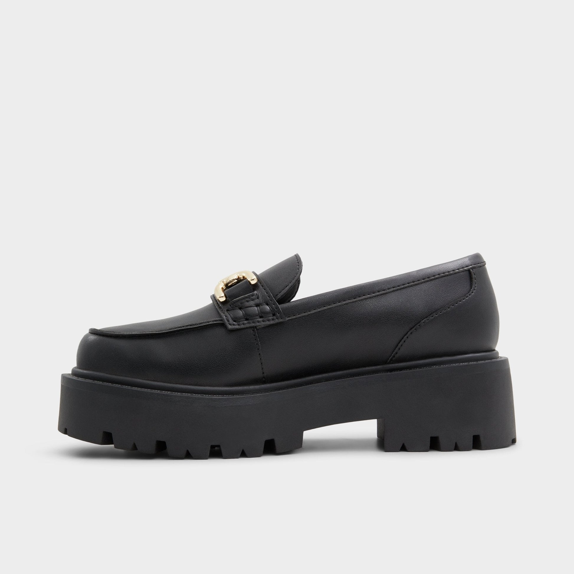 Oneameth Black Synthetic Smooth Women's Loafers & Oxfords - Loafer, Lug sole | Aldo Signature