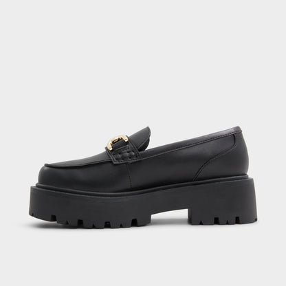 Oneameth Black Synthetic Smooth Women's Loafers & Oxfords - Loafer, Lug sole | Aldo Signature