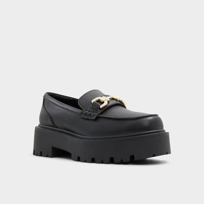 Oneameth Black Synthetic Smooth Women's Loafers & Oxfords - Loafer, Lug sole | Aldo Signature