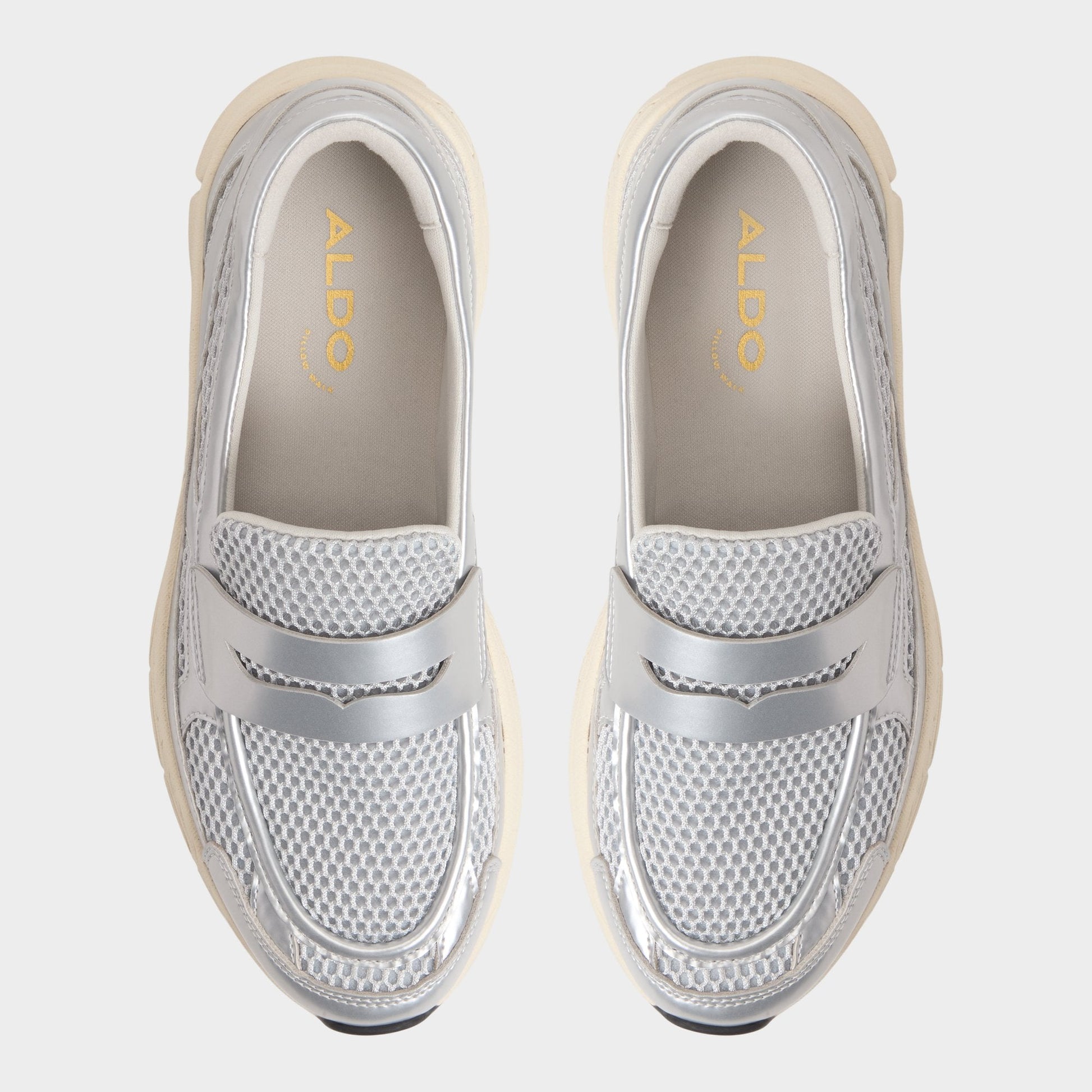 Loffy in Silver - Loafer, Jogger sole | Aldo Signature