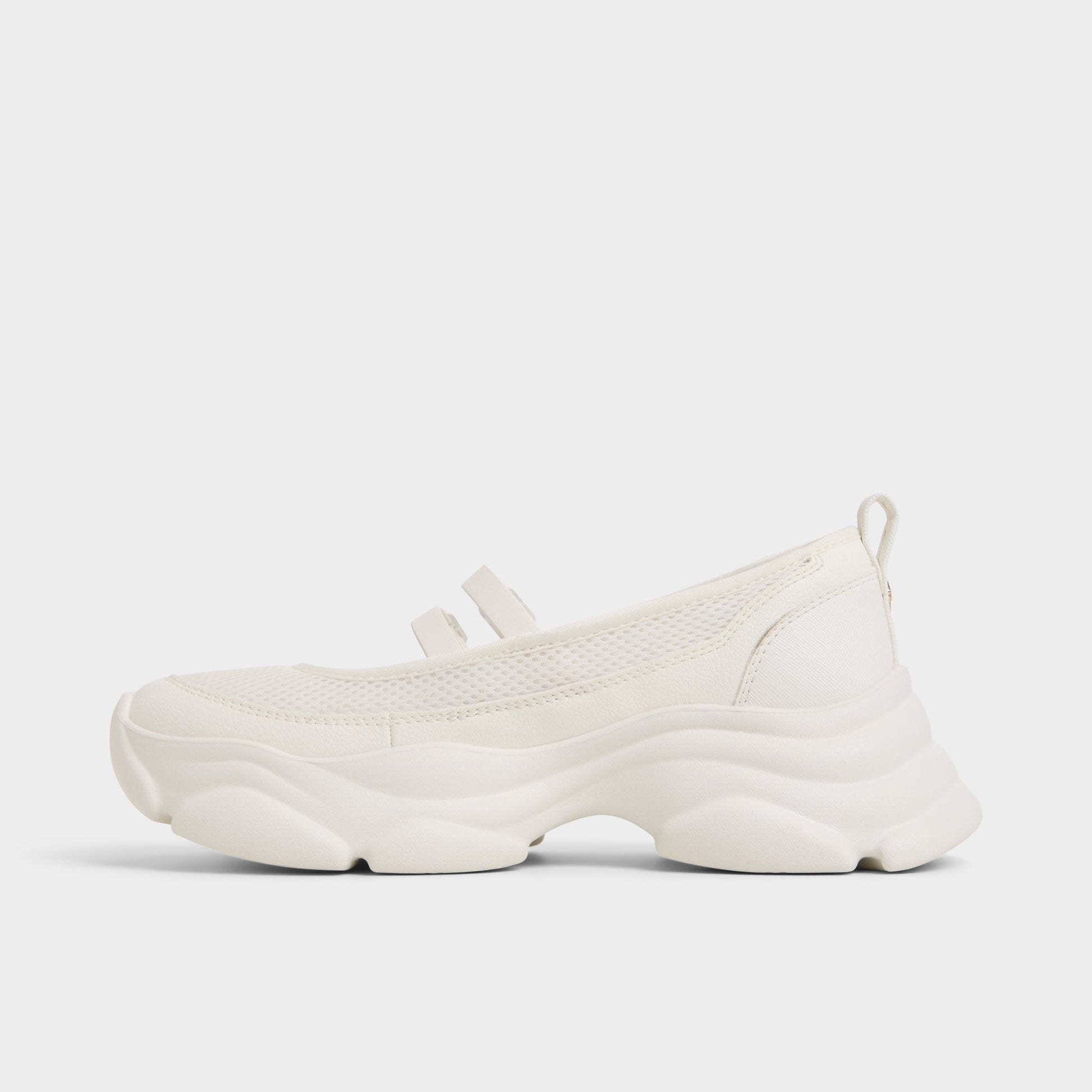 Aethera White Women's Platform and wedge sneakers - Mary Jane Sneakers, Jogger sole | Aldo New