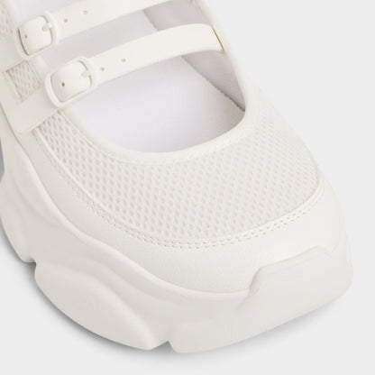 Aethera White Women's Platform and wedge sneakers - Mary Jane Sneakers, Jogger sole | Aldo New