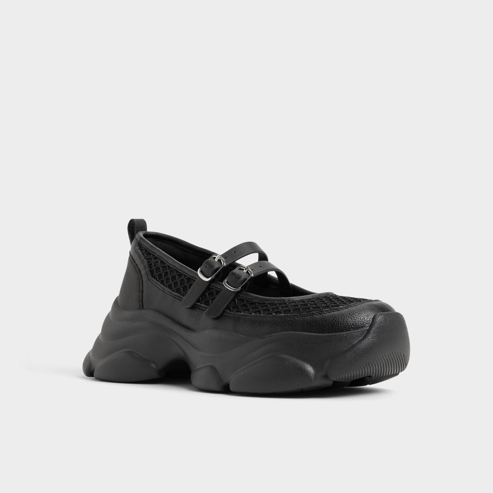 Aethera Black Women's Platform and wedge sneakers - Mary Jane Sneakers, Jogger sole | Aldo Essential