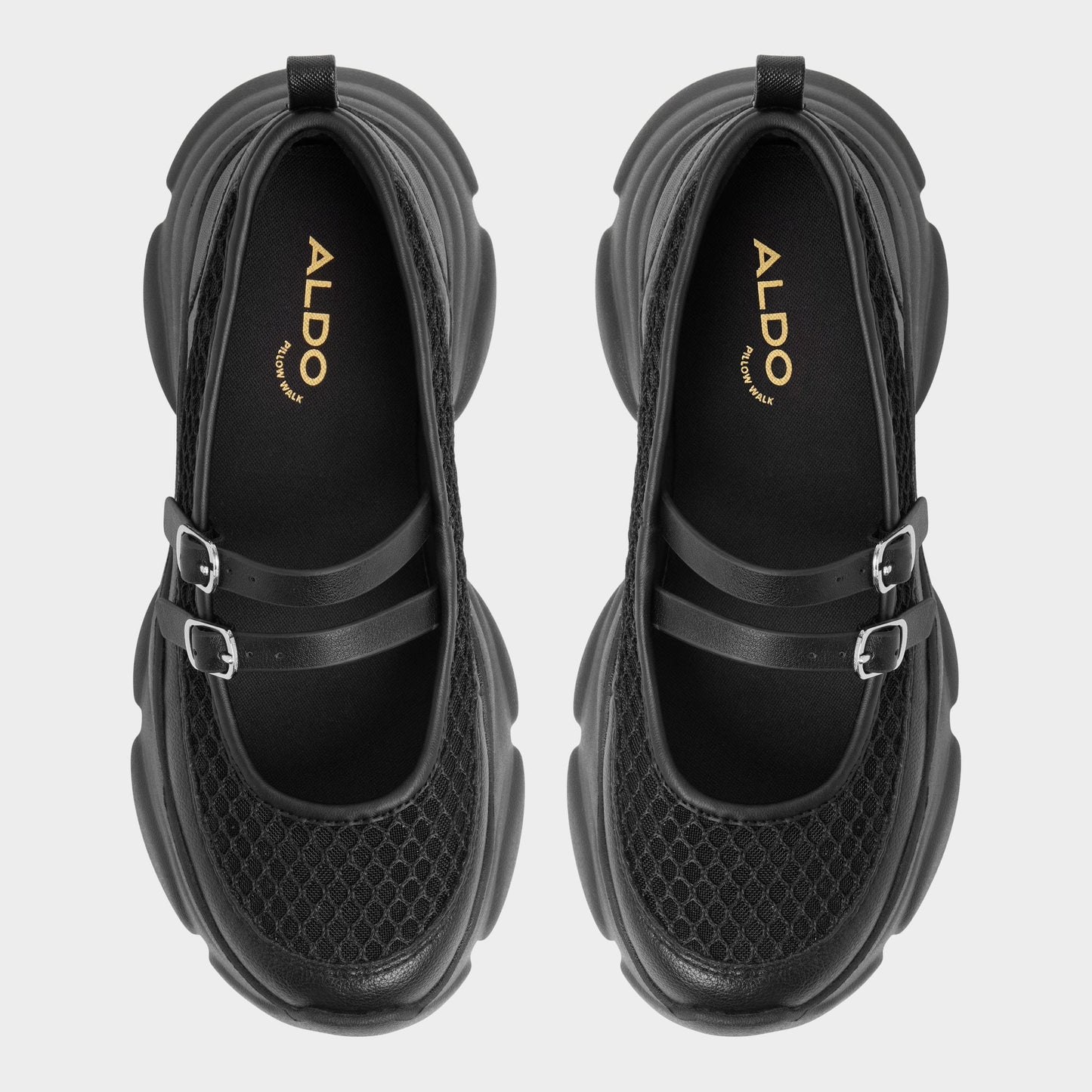 Aethera Black Women's Platform and wedge sneakers - Mary Jane Sneakers, Jogger sole | Aldo Essential