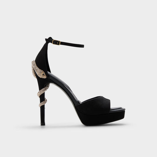 Medusa in Other Black 14266744 - Strappy heeled sandal, Platform | Aldo Exclusive