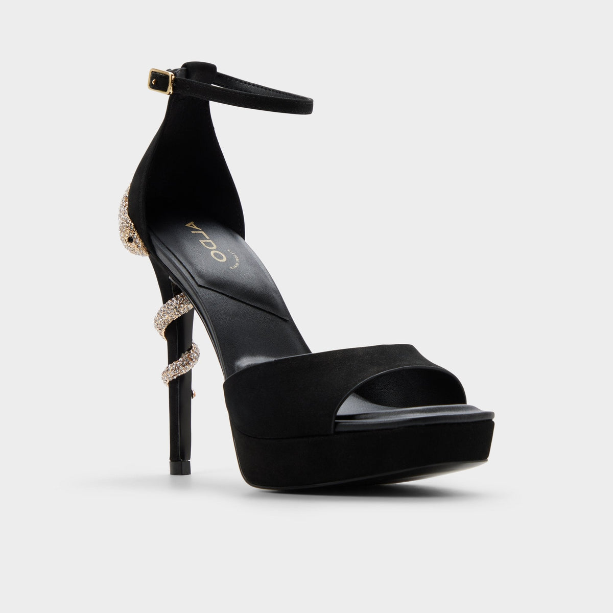 Medusa in Other Black 14266744 - Strappy heeled sandal, Platform | Aldo Exclusive