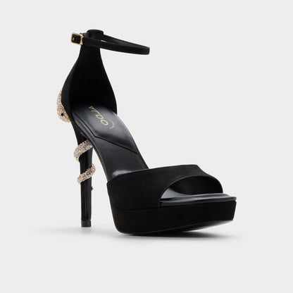 Medusa in Other Black 14266744 - Strappy heeled sandal, Platform | Aldo Exclusive