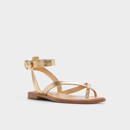 Daressi in Gold - Flat sandal | Aldo Premium