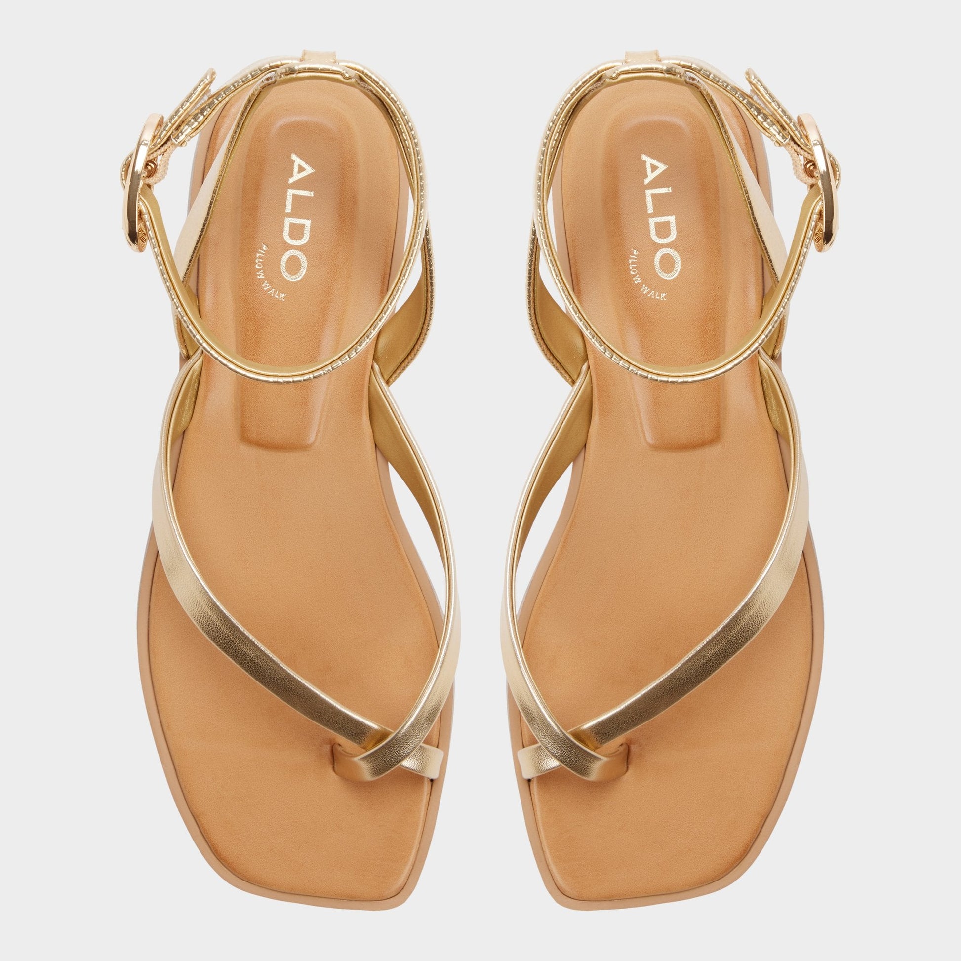 Daressi in Gold - Flat sandal | Aldo Premium