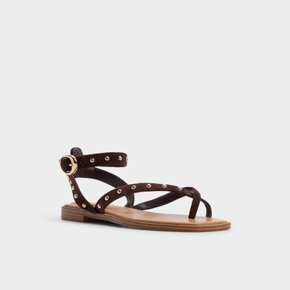Daressi in Dark Brown - Flat sandal | Aldo Signature