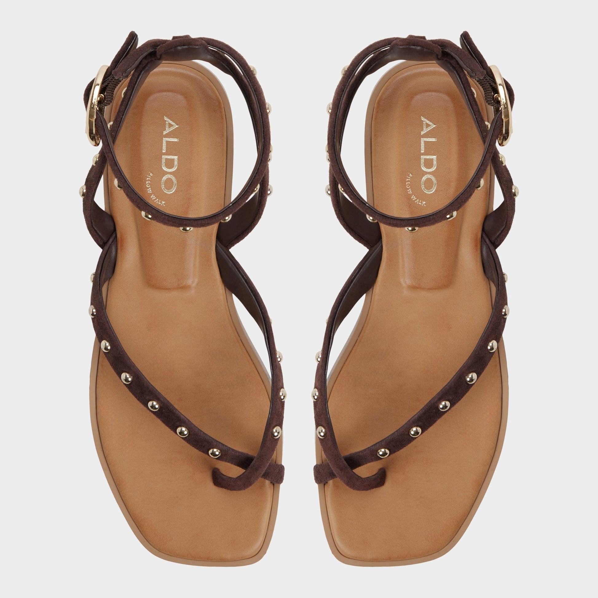 Daressi in Dark Brown - Flat sandal | Aldo Signature