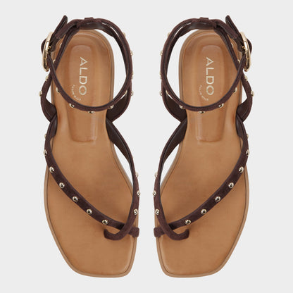 Daressi in Dark Brown - Flat sandal | Aldo Signature