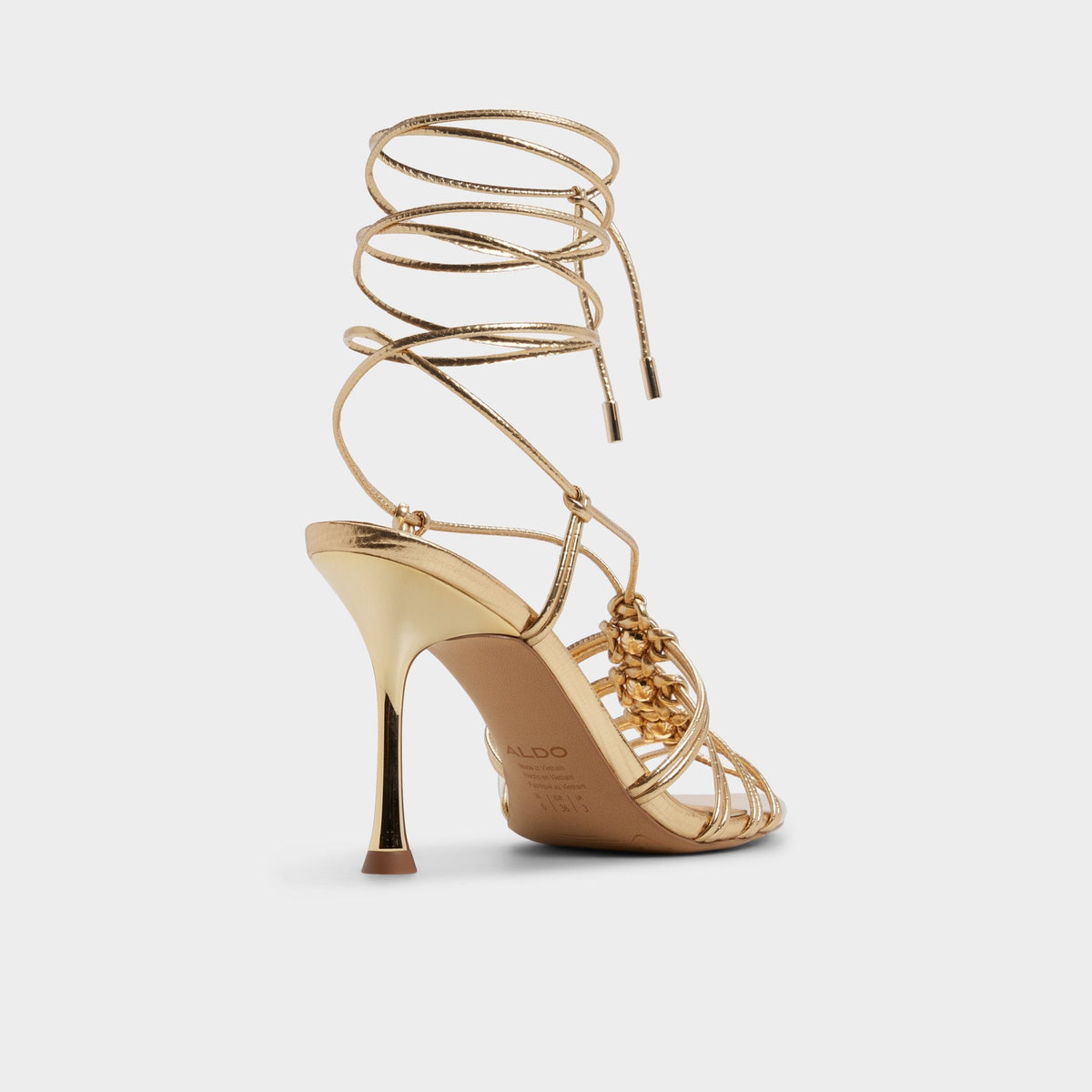 Curacao in Gold - Strappy heeled sandal, Stiletto heel | Aldo Featured