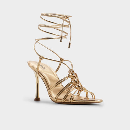 Curacao in Gold - Strappy heeled sandal, Stiletto heel | Aldo Featured